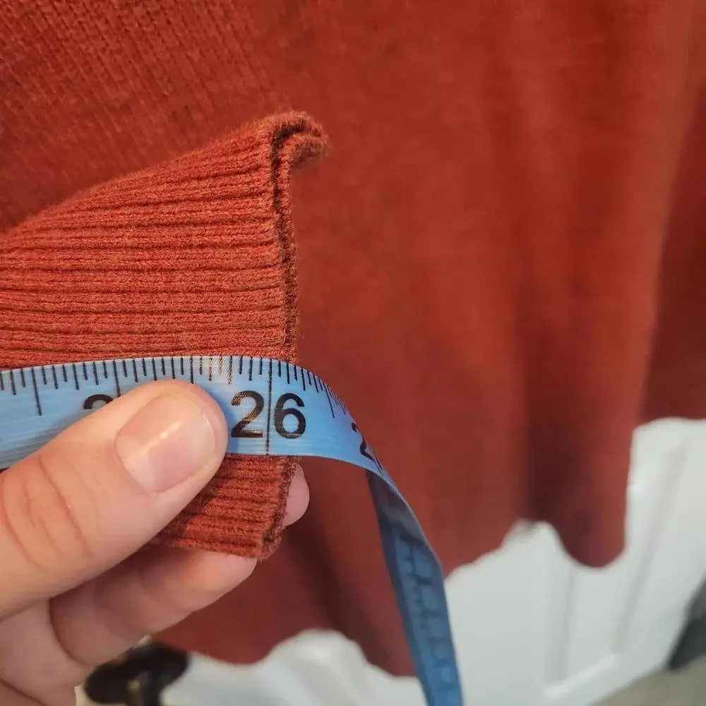 Natural Reflections Women's Long Sleeve Knit Top in Rust, Size Large - Picture 8 of 8